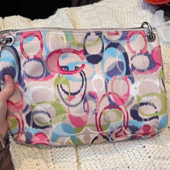 RARE Coach Poppy SET with Bag & Tablet Sleeve/Accessory Pouch - Picture 7 of 8